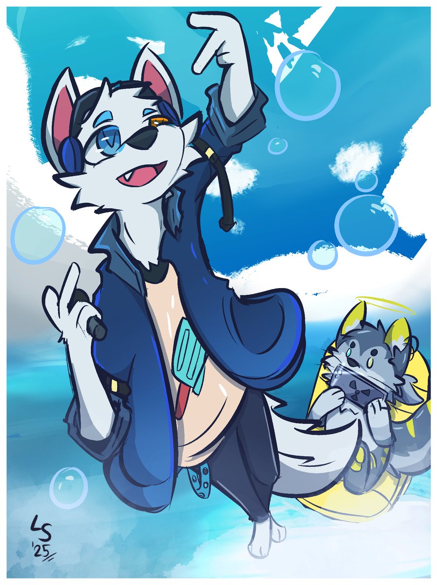 Just a smol doodle of Azul and Zest watching the bubbles pop

Practicing on more Perspective