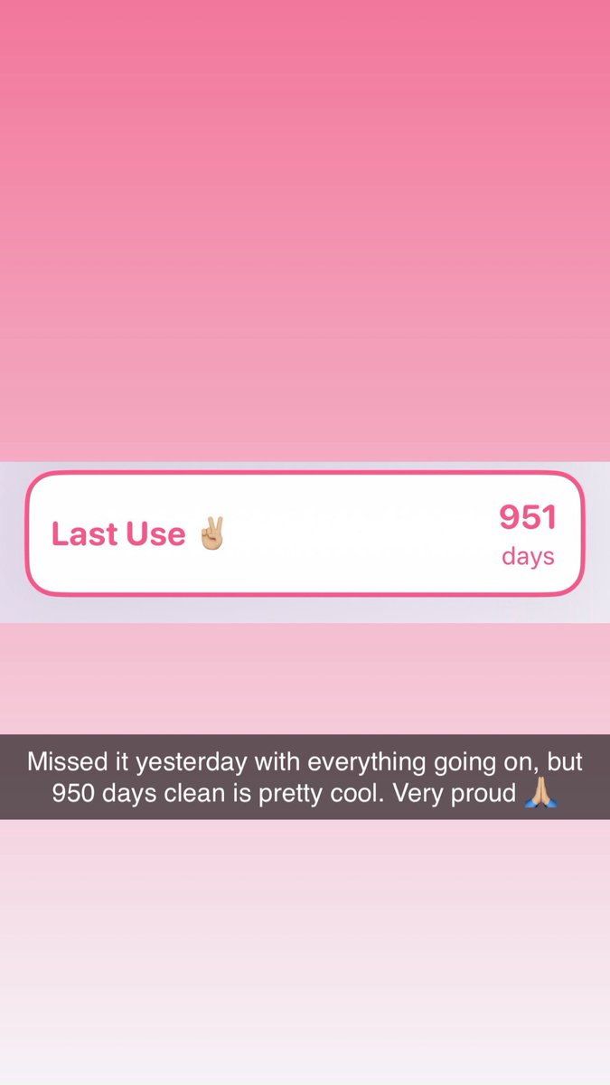 We do recover. 950 days clean, now 951 🙏🏼