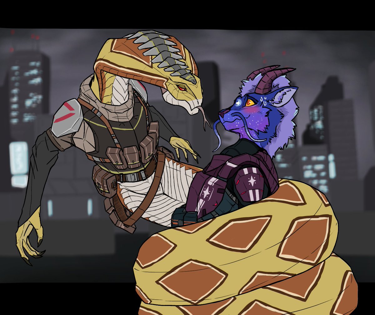 What a situation for <a href="/KenjisGamingDen/">Kenji</a> !

First YCH done, thanks you again and very happy about it !