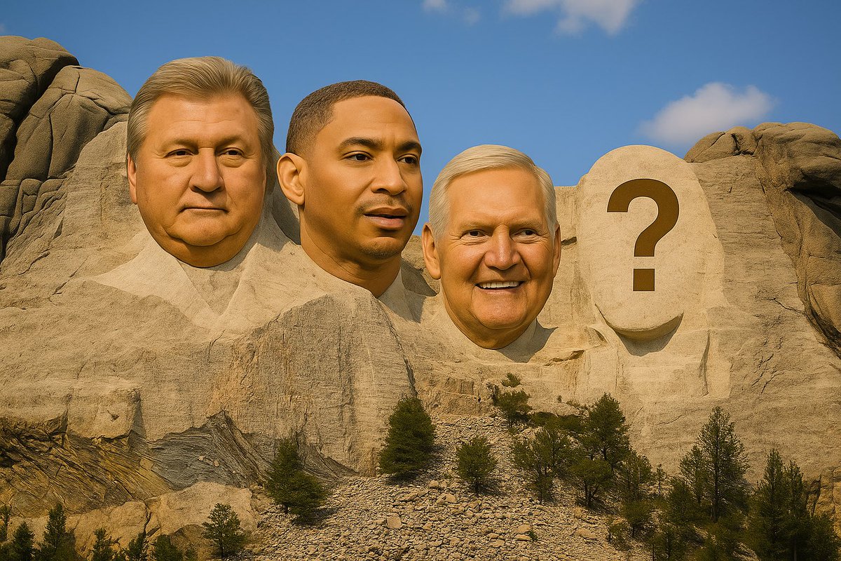 The Mount Rushmore of #WVU Sports. Who is the 4th person who belongs here? 

- Bob Huggins
- Pat White 
- Jerry West
- ?