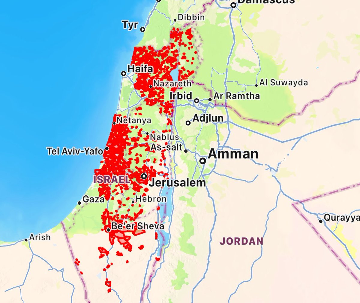 BREAKING: Israelis just received urgent alerts on our phones that another barrage of Iranian missiles are inbound — these are the areas of Israel that are targeted. Sirens will go off momentarily. PLEASE PRAY! <a href="/all_israel_news/">All Israel News</a> <a href="/thejoshuafund/">The Joshua Fund</a>