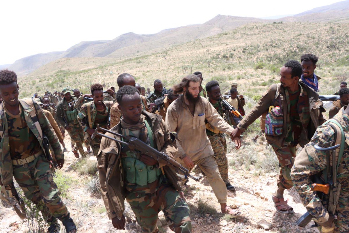 PL_CTOperations's tweet image. The Puntland Counter-Terrorism Forces, currently conducting operations in #Calmiskaad, have presented a captured member of the fleeing #ISIS terrorists who was apprehended during recent operations. The man, a #Turkish national, identified himself as Hassan Atar
#Puntland #Somalia
