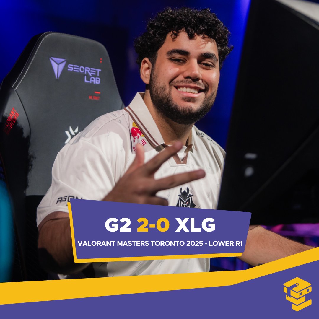 G2 domina sobre Xi Lai Gaming con 2-0 y continua su recorrido por el Lower Bracket!

XLG, campeón de China, es el primer equipo eliminado de Playoffs sin ganar un mapa. 

🔜Siguiente partido: RRQ vs Fnatic