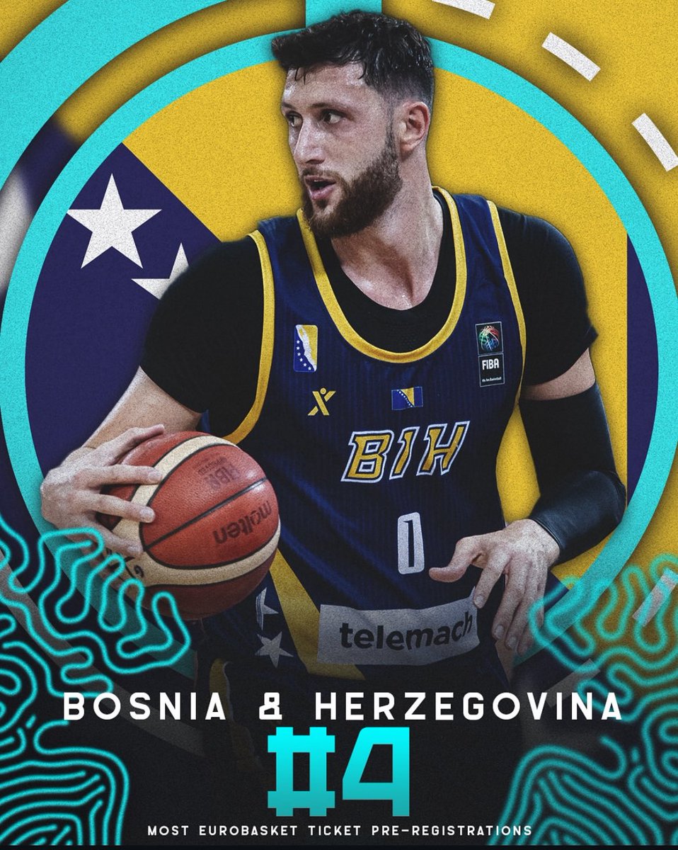Bosnian fans rank 4th in ticker pre registration among all nations. 

Our boy’s will have some serious support on the stands 💪