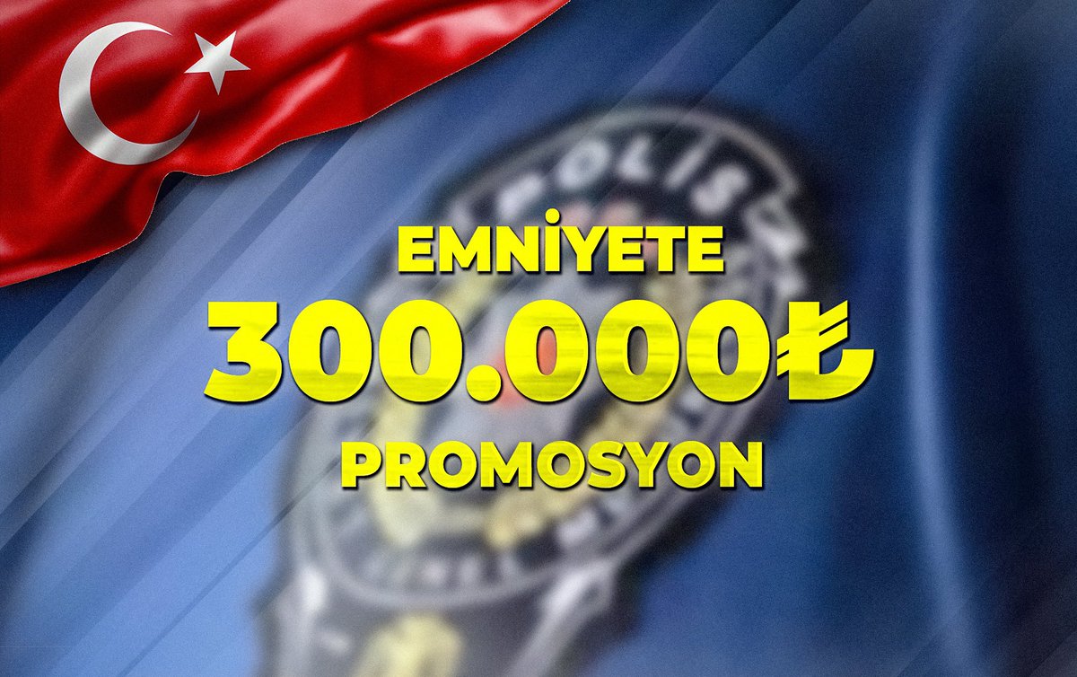 EMNİYETE MAKUL PROMOSYON!
Sadece 3-5 bin personeli olan MEB ilçe müdürlükleri bile ciddi oranda promsoyon anlaşmasına imza atıyor.

Yüz binlerce personeli olan emniyet teşkilatına 3 yıllığına en az 300 bin TL promosyon verilmelidir.
#PolisÇözümBekliyor
#EmniyetEşitlikİstiyor