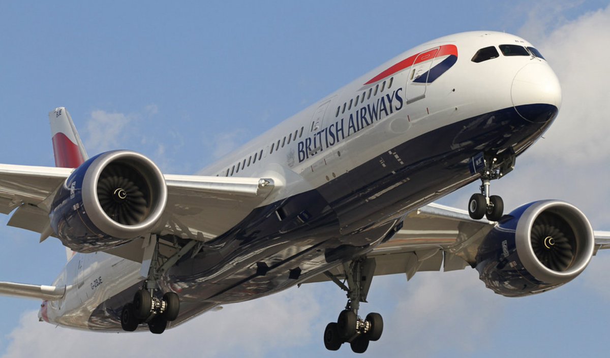 gotravelyourway's tweet photo. A British Airways Boeing 787-8 Dreamliner, the same plane type involved in the fatal Air India crash, returned to London Heathrow today after experiencing technical issues shortly after take off. The plane circled over the Strait of Dover for several minutes to dump fuel and safely returned.