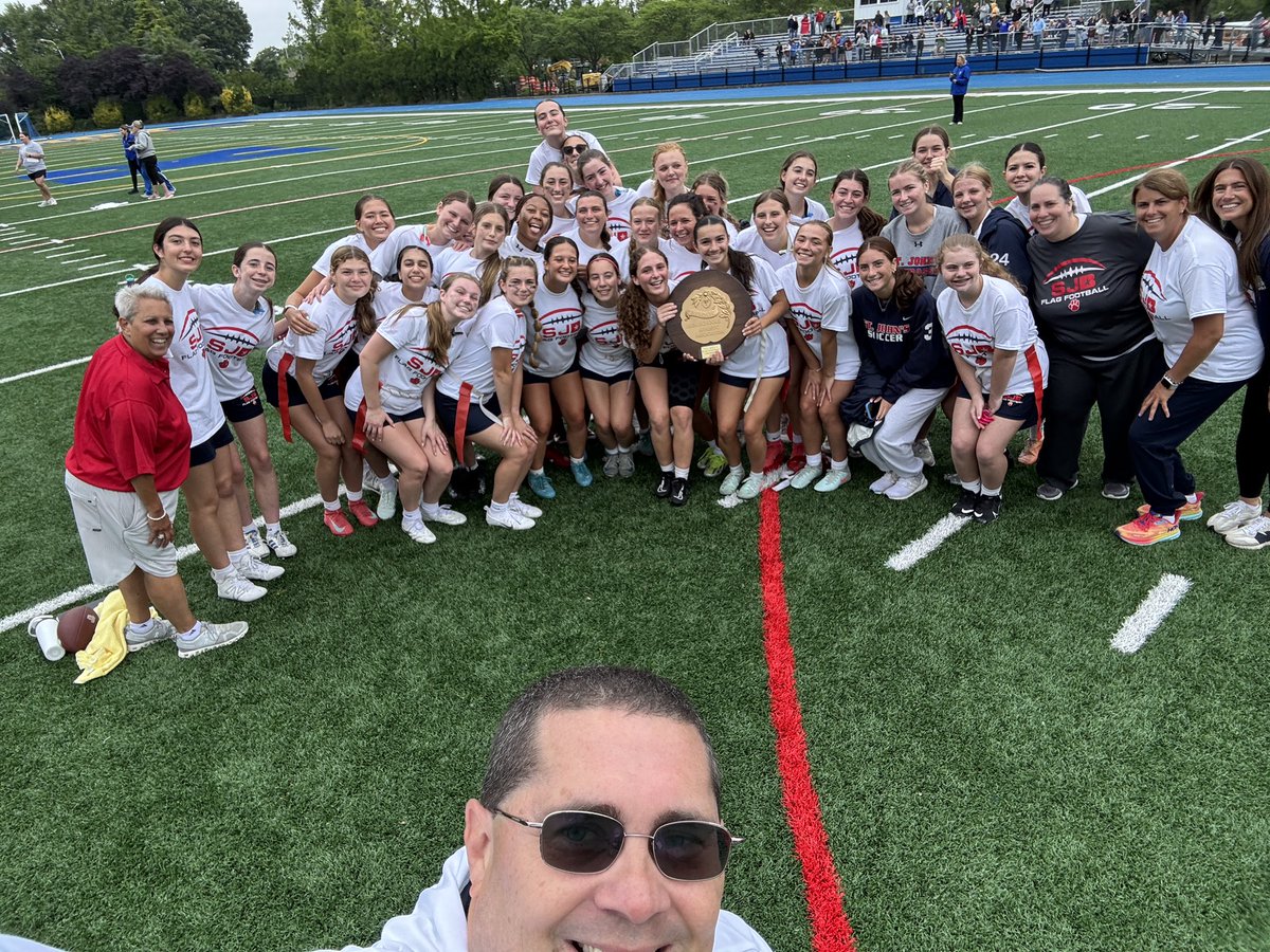 Congratulations to our Girls Flag Football Team today! They are Back to Back League Champions  after defeating Kellenberg Memorial 21-7! Great job ladies!! 🐾🏈