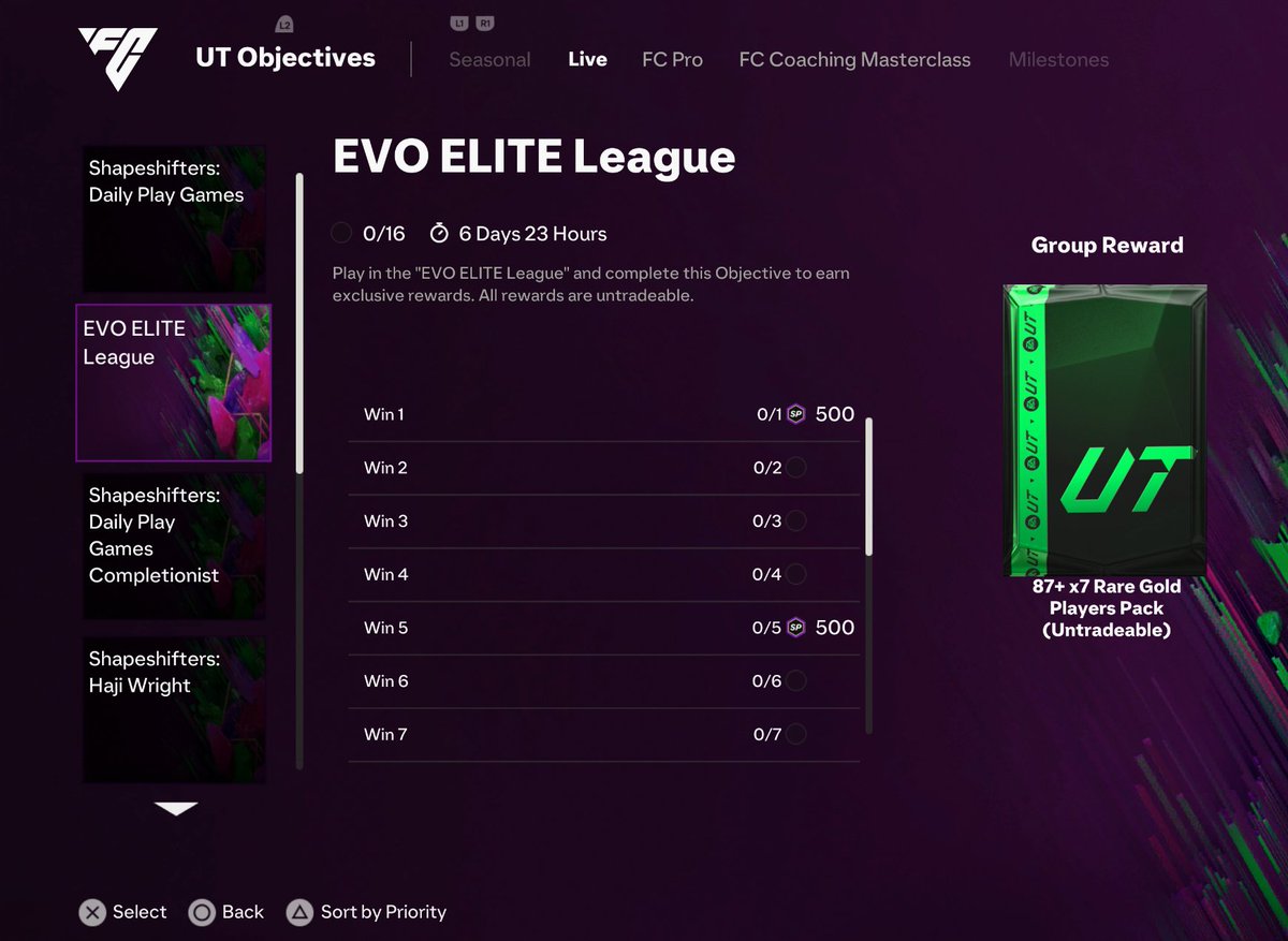 Quick tip for the Evo Objective (thanks EA, better late than never!)

The cosmetic badges do NOT constitute as evos ❌

The cosmetic skins (paid ones and free ones like season ladder and champs excellency) DO constitute as evos ✅