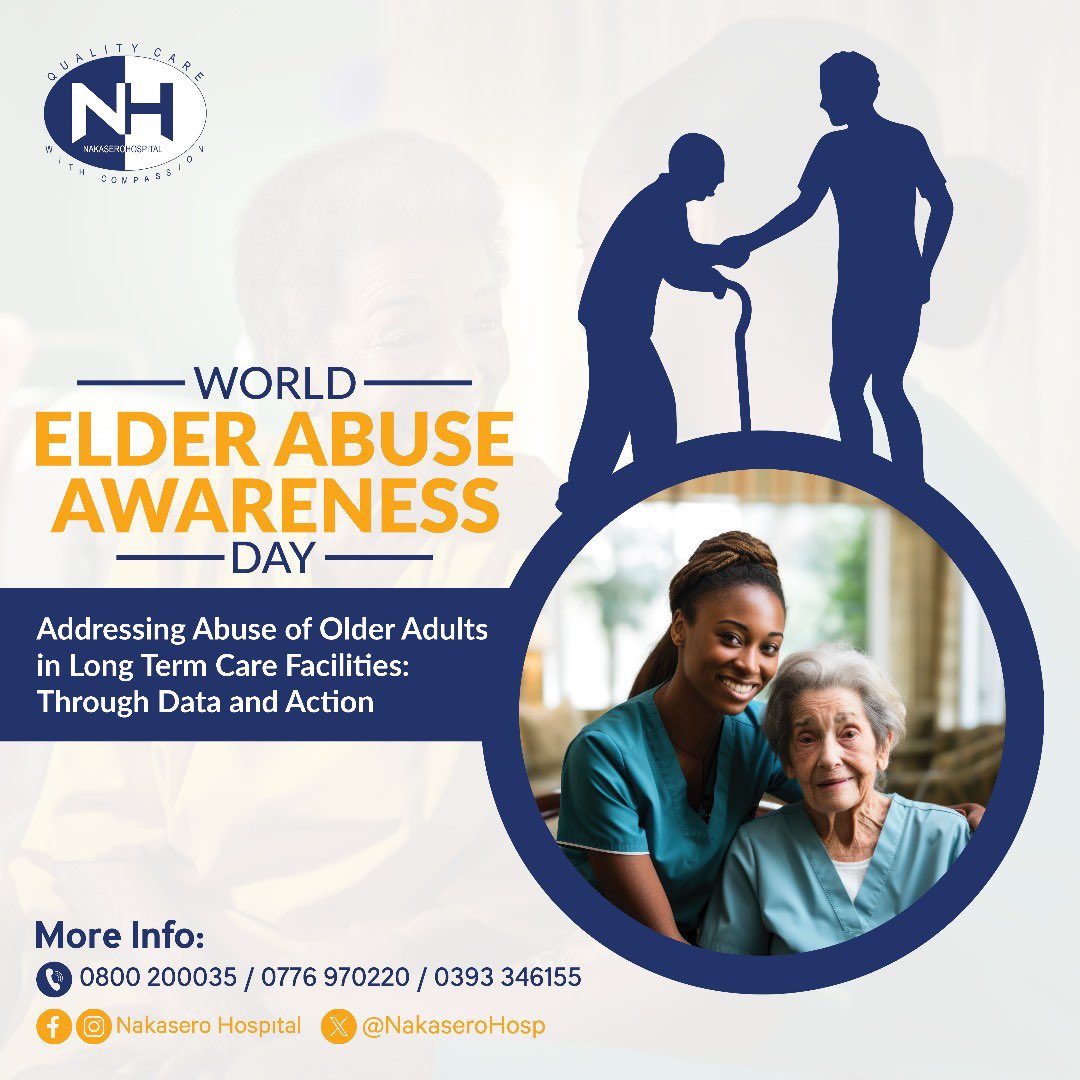 At Nakasero Hospital, we stand united in protecting the dignity, safety, and well-being of our elderly community.
Elder abuse is often hidden let’s speak up, raise awareness, and ensure our seniors receive the respect and care they deserve.
Because every stage of life deserves