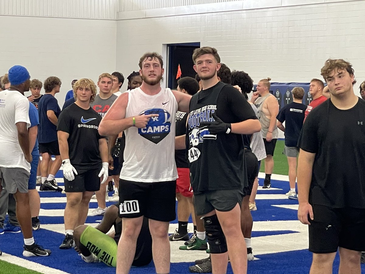 BLBobcatsFB's tweet image. ‘27 OL/DL Gavyn Combs @GavynXLCombs33 and Brady Hall camping @UKFootball