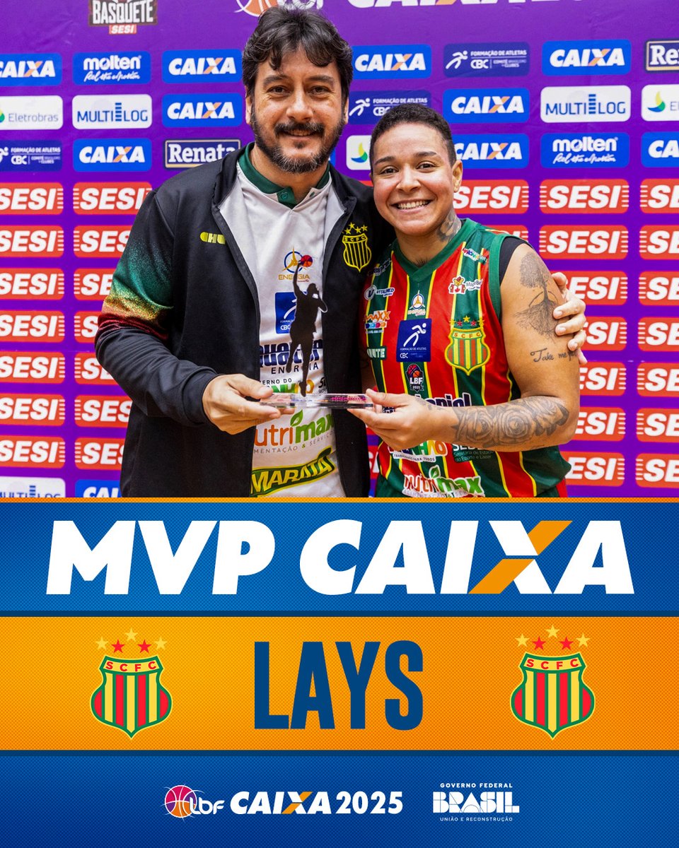 Que partidaça da <a href="/lalinha_07/">Lays</a> ! 🏆🔥

A armadora chamou a responsa e conduziu o <a href="/SampaioBasket/">Sampaio Basquete</a> ao triunfo fora de casa com 23 pontos, 8 assistências, 3 roubos de bola e 31 de eficiência! 

Troféu MVP CAIXA de Melhor Jogadora pra ela! ❤️💚💛

📸 Waltinho Milanetto

#LBF #Basquete