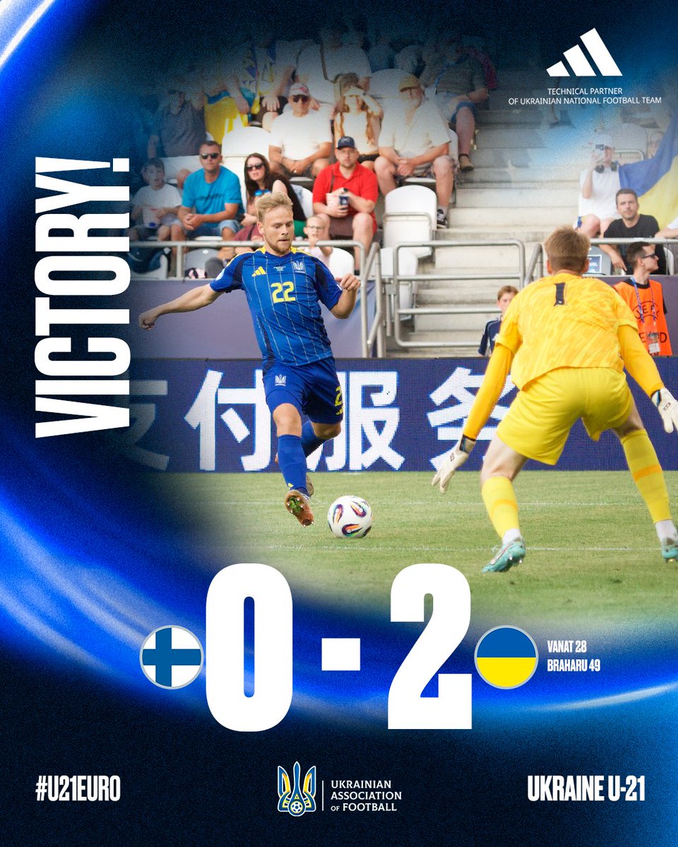 Ukrainian Association of Football (@uafukraine) on Twitter photo ✅ Victory in the second leg against Finland
In the final match of the group stage, we will meet the Netherlands on 18 June.
#U21EURO
#U21
<a href="/UEFAMensYouth/">UEFA Men's Youth</a> ✅ Victory in the second leg against Finland
In the final match of the group stage, we will meet the Netherlands on 18 June.
#U21EURO
#U21
<a href="/UEFAMensYouth/">UEFA Men's Youth</a>
