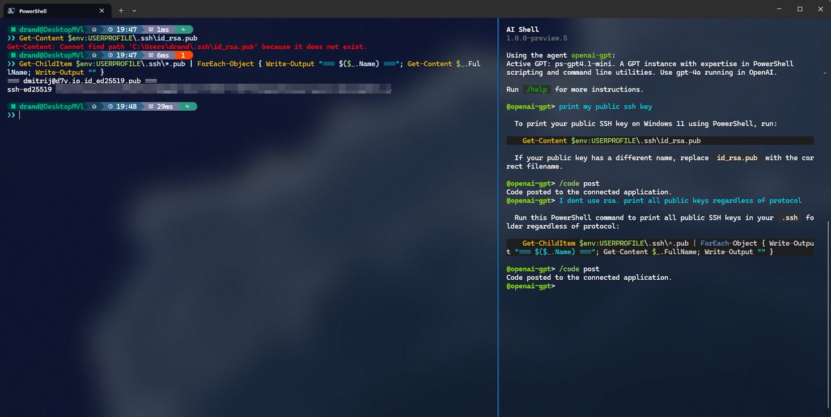 Nice stuff <a href="/msdev/">Microsoft Developer</a> / <a href="/PowerShell_Team/">The PowerShell Team</a> 
github.com/PowerShell/AIS…