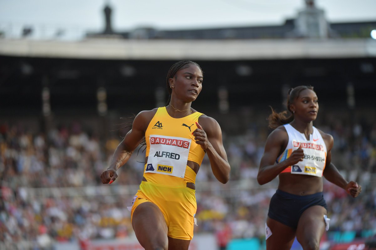 Wanda Diamond League (@diamond_league) on Twitter photo Meeting record for Julien Alfred!
The <a href="/Olympics/">The Olympic Games</a> champion clocks 10.75 to claim her second #DiamondLeague win in four days in the 100m.
#StockholmDL🇸🇪
📷 Thomas Windestam Meeting record for Julien Alfred!
The <a href="/Olympics/">The Olympic Games</a> champion clocks 10.75 to claim her second #DiamondLeague win in four days in the 100m.
#StockholmDL🇸🇪
📷 Thomas Windestam