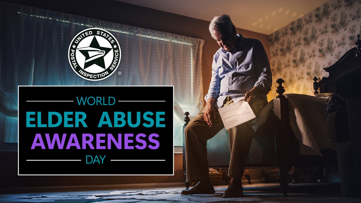 Heartless scammers try to steal the life savings of older Americans using cruel and deceptive tactics. Help spread the word to end to the abuse. #USPIS #WEAAD

Learn how to protect yourself and loved ones at uspis.gov/tips-preventio….