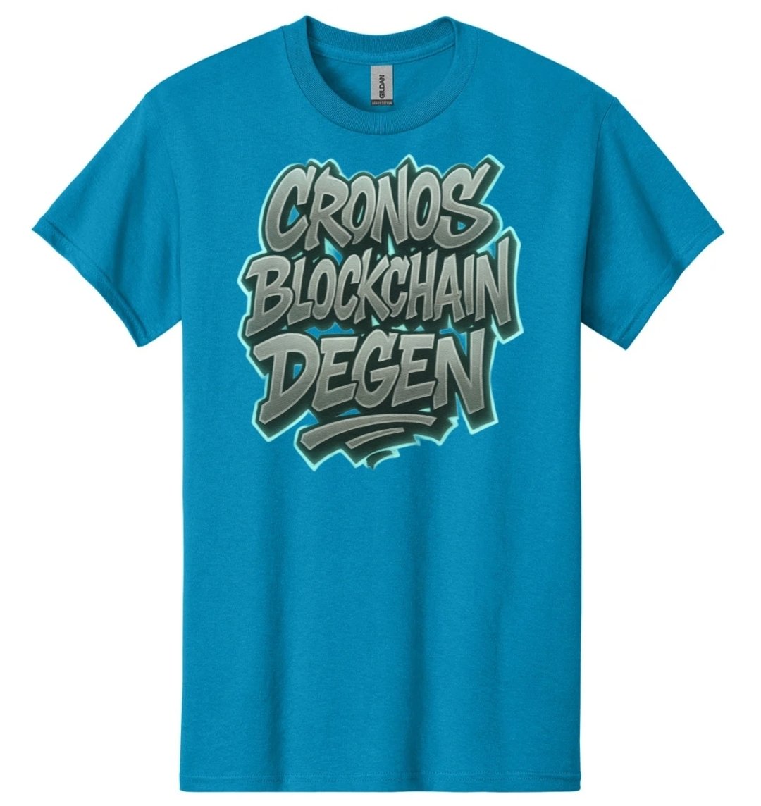 How Hard do you ride for #Cronos 
#Crofam 👀

Hard enough to rep this 🔥 T-Shirt ⁉️
Degenstreet.fun Lifestyle &amp; Project Merch will be live on the next update!

<a href="/ELMoCronos/">$ELMO</a> 💥