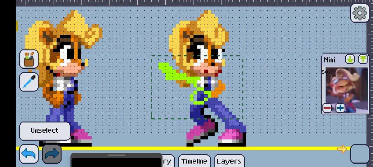 ClodGojiraTrue's tweet photo. Megaman vibes.
#CrashBandicoot #CocoBandicoot #Crash #Coco #sprite #spritework #pixelart #wipart #wipspritesheet https://t.co/8dMSbAHkkL