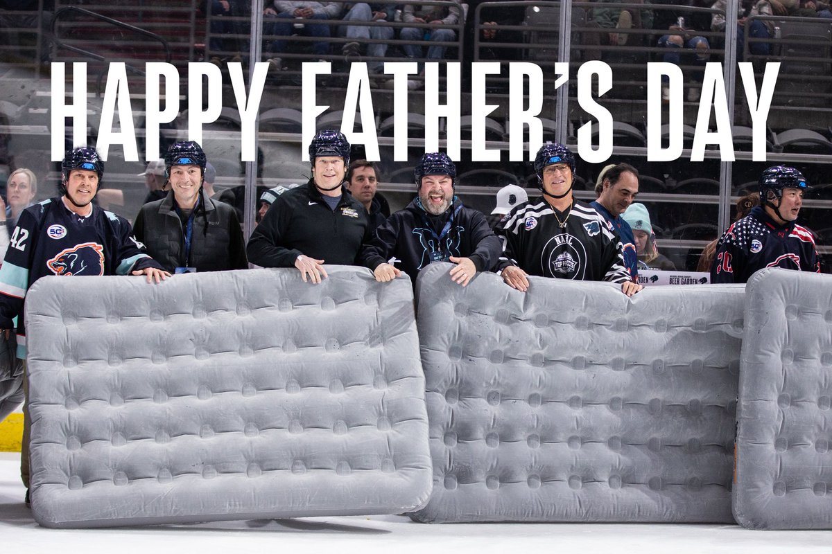 Reminiscing on our favorite intermission game with our Wolverines dads … Happy Father’s Day 💙🩵#LetsRage
