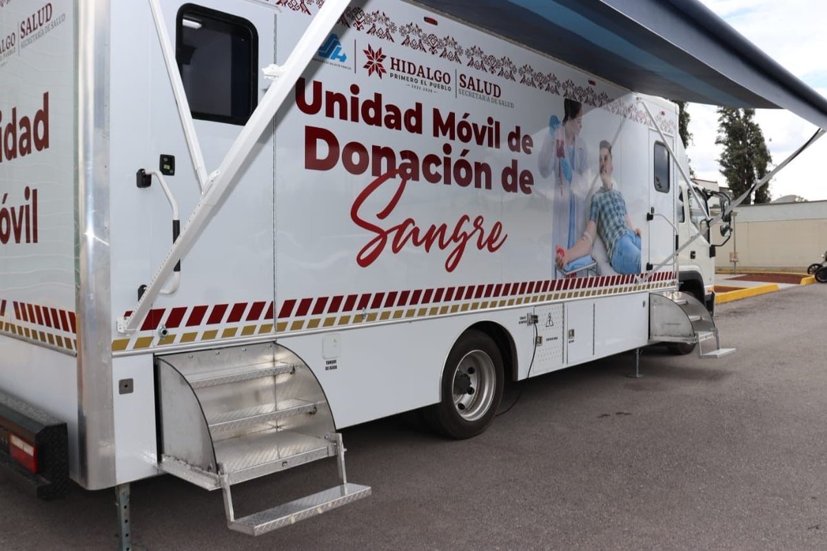 🚐💉 La Unidad Móvil de Donación de Sangre del <a href="/CETSHgo/">Centro Estatal de Transfusión Sanguínea de Hidalgo</a> ya está lista para recorrer el estado y acercar este servicio esencial a más personas.

Con esta herramienta fortalecemos la cultura de la donación voluntaria, segura y responsable.

#PrimeroTuSalud #PrimeroElPueblo 🩸
