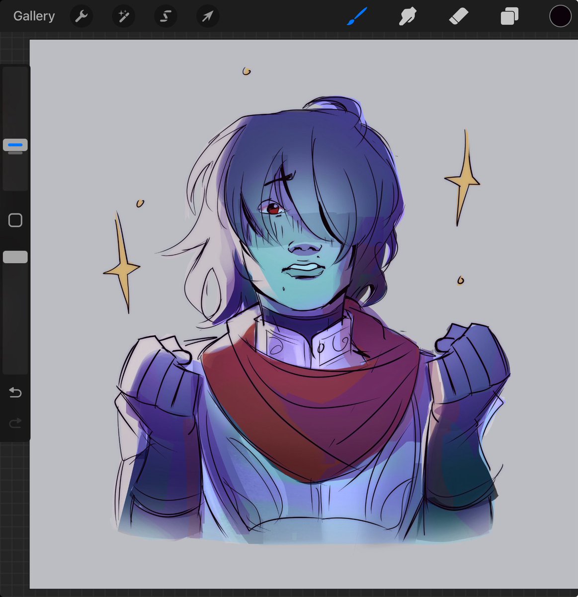 ditzyyblues's tweet image. what if Kris dreemurr was super CHALANT and KAWAII and full of HOPE #deltarune