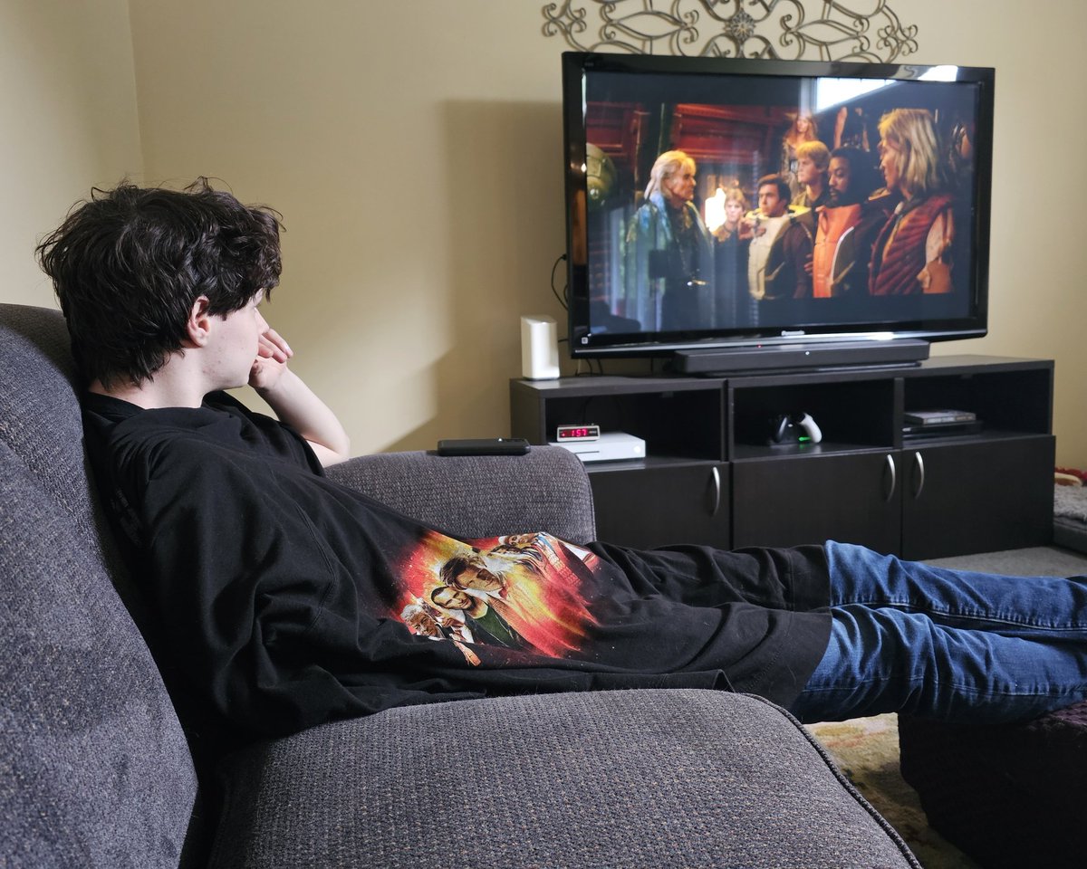 Liam's Star Trek prep for STLV today started with the episode Space Seed now we're watching Wrath of Kahn.