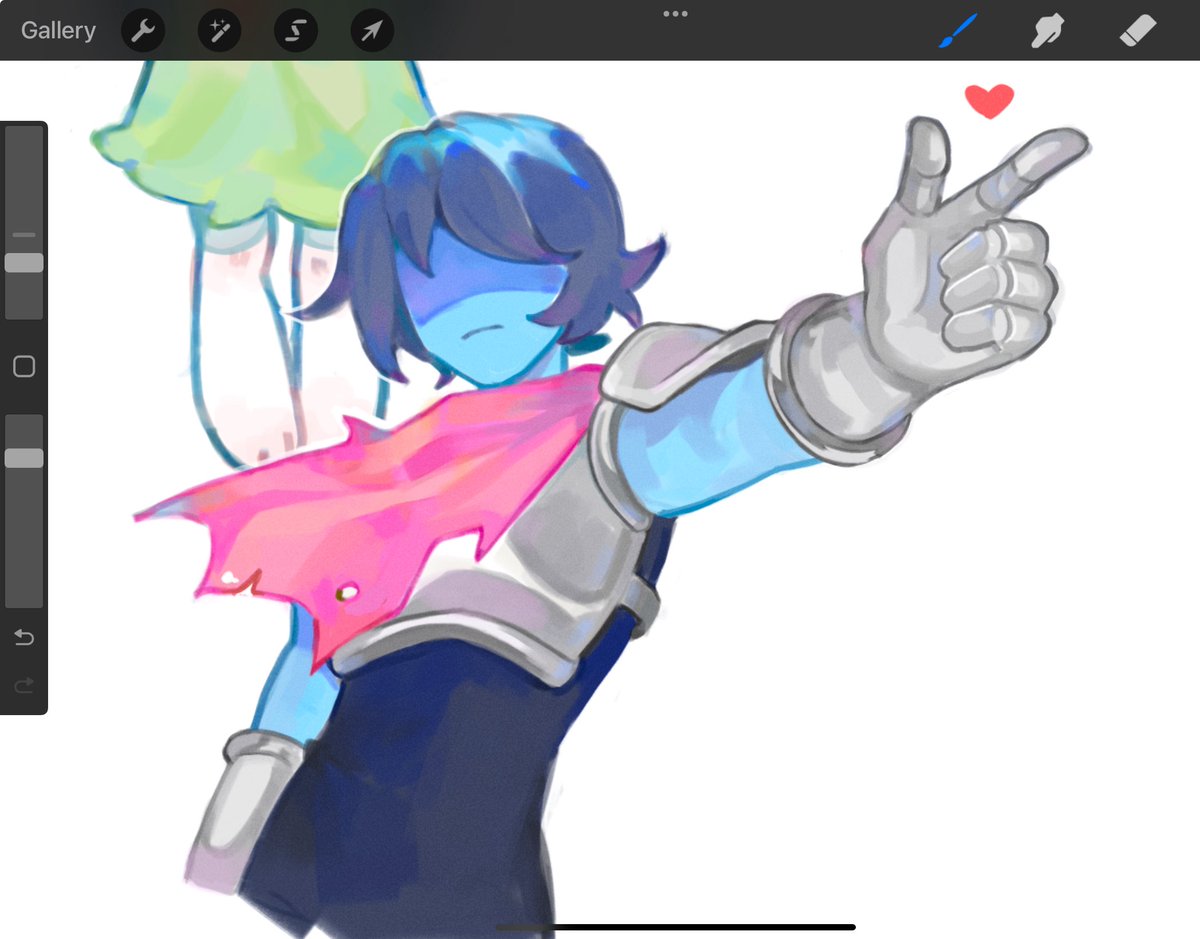 Drawing #Deltarune while my partner plays it