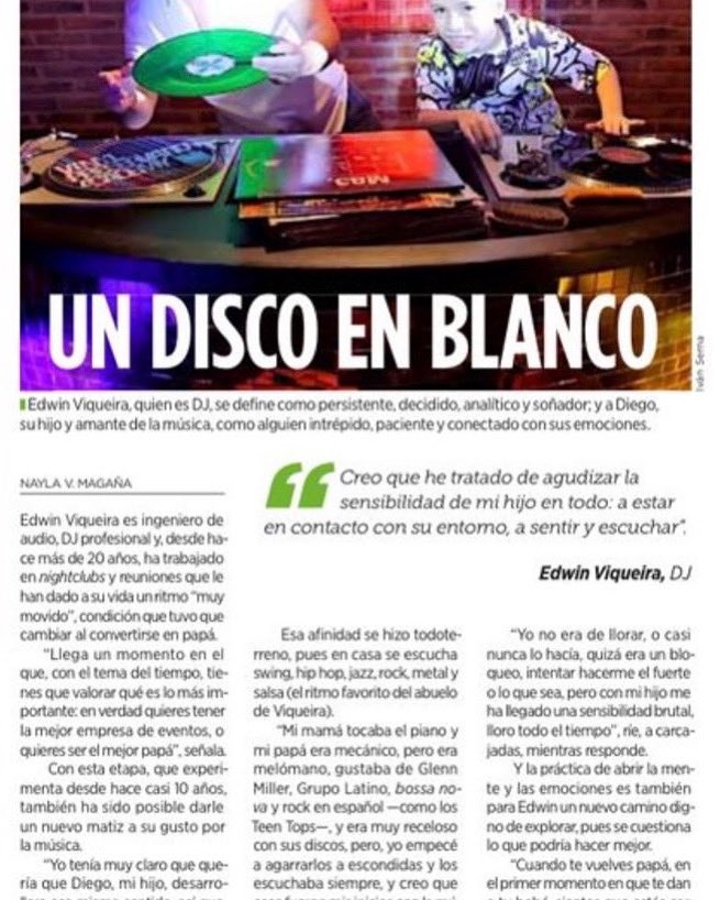 ¡Compren el Reforma, porque hoy lo engalana mi sobrino Diego y mi hermano Edwin Viqueira! Creatividad y paternidad hechos uno.