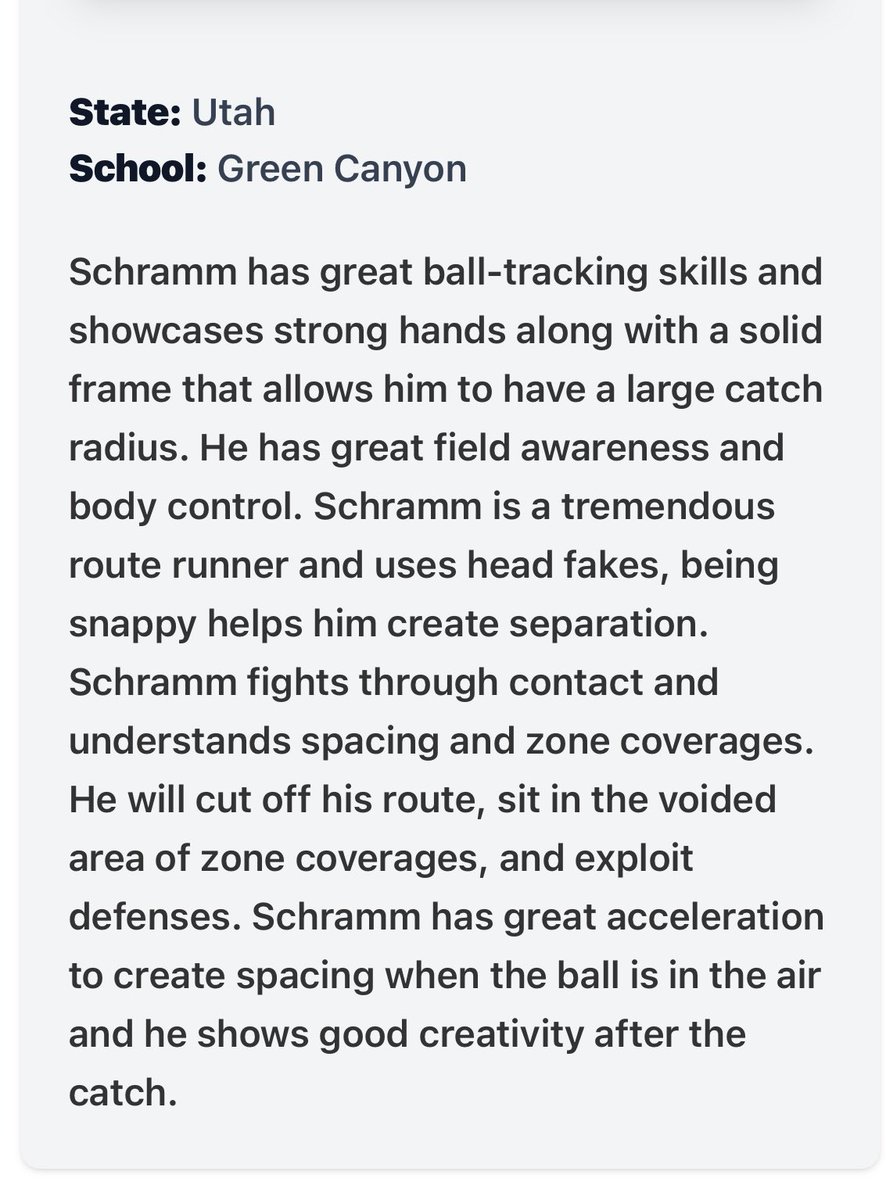 Hayden Schramm (@i_am_hschramm) on Twitter photo Blessed to be rated a top 10 WR in Utah by @prepredzoneut More work to do! Big thanks to coaches <a href="/TheCoachJT/">CoachJT</a> <a href="/AirShowWRSkills/">Air Show WR Training</a> <a href="/RossApoWR_EZ/">Ross Apo🇹🇴</a> <a href="/enzykperform/">Shane Smith</a> Blessed to be rated a top 10 WR in Utah by @prepredzoneut More work to do! Big thanks to coaches <a href="/TheCoachJT/">CoachJT</a> <a href="/AirShowWRSkills/">Air Show WR Training</a> <a href="/RossApoWR_EZ/">Ross Apo🇹🇴</a> <a href="/enzykperform/">Shane Smith</a>