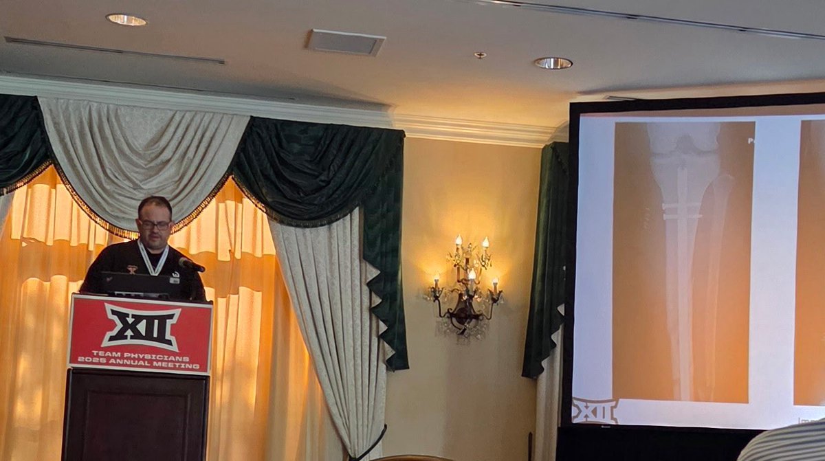 Kevin Crawford (@fishsawbones) on Twitter photo Proud of my partner Dr. Steve Flores representing Lubbock Sports Medicine and TTU Sports as faculty at the Big 12 Team Physicians Meeting at The Broadmoor. Sharing expertise, elevating care. 🏈🦴 #Big12 #SportsMedicine #Orthopedics #TTU #Lubbock <a href="/TTUSportsMed/">Texas Tech Athletic Training🌵</a>
<a href="/Big12Docs/">Big 12 Team Physicians Conference</a> Proud of my partner Dr. Steve Flores representing Lubbock Sports Medicine and TTU Sports as faculty at the Big 12 Team Physicians Meeting at The Broadmoor. Sharing expertise, elevating care. 🏈🦴 #Big12 #SportsMedicine #Orthopedics #TTU #Lubbock <a href="/TTUSportsMed/">Texas Tech Athletic Training🌵</a>
<a href="/Big12Docs/">Big 12 Team Physicians Conference</a>