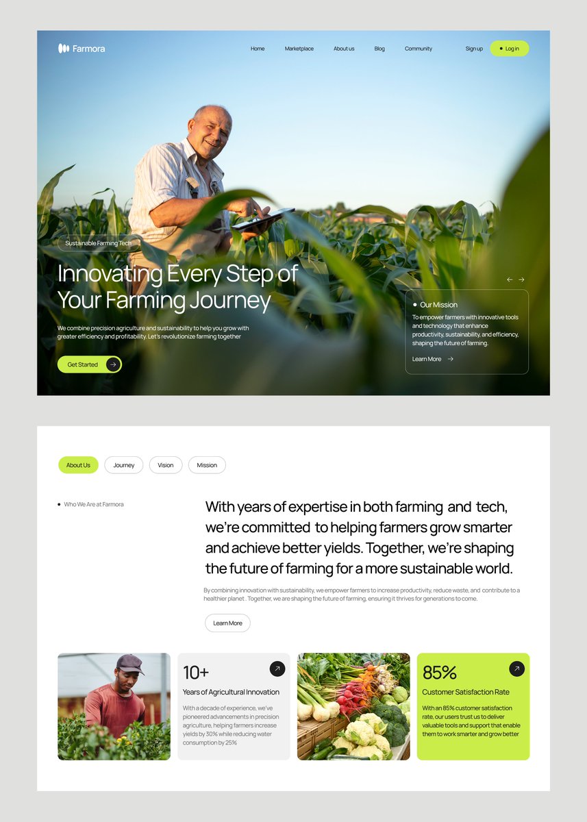 ChiomaUxUi's tweet photo. Day 26/30
I designed a web hero section for an AgroTech platform
Which version feels more on-brand and impactful - Slide 1 or Slide 2?
#UIDesign #UXDesign #AgriTech #WebDesign #30DaysUXDesignChallenge #DesignTwitter #TechForAgri #FigmaDesign #DailyUI #GreenTech https://t.co/psohaohCRZ