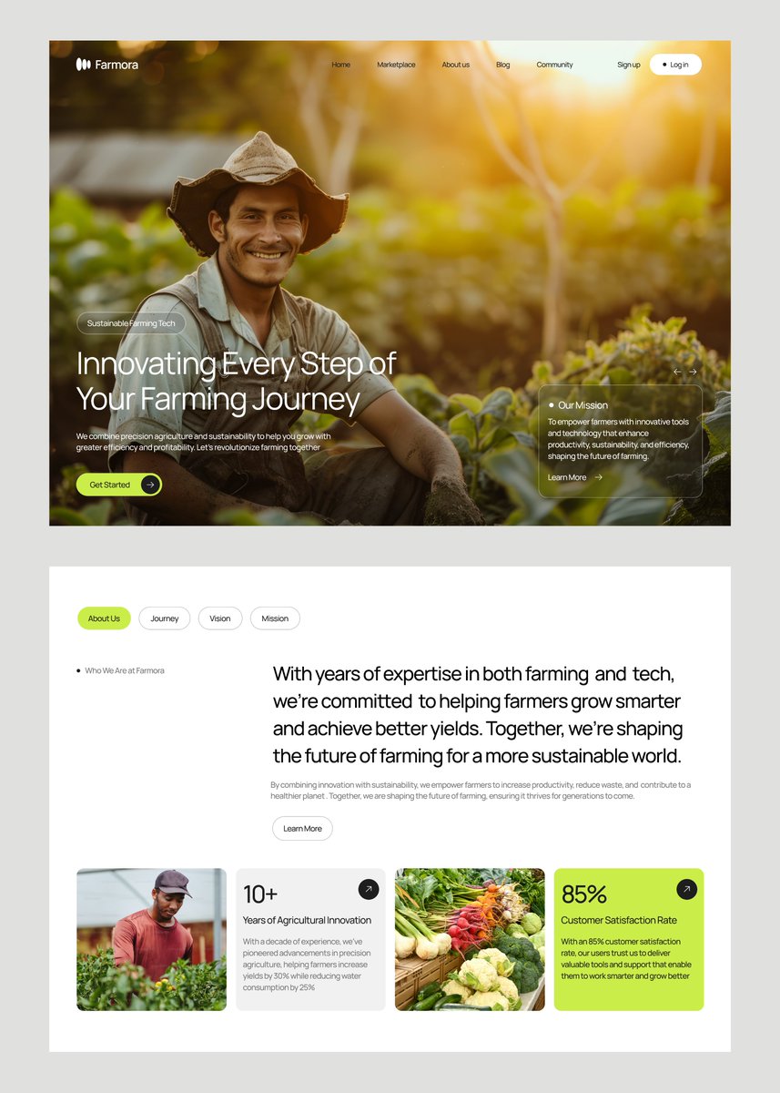 ChiomaUxUi's tweet photo. Day 26/30
I designed a web hero section for an AgroTech platform
Which version feels more on-brand and impactful - Slide 1 or Slide 2?
#UIDesign #UXDesign #AgriTech #WebDesign #30DaysUXDesignChallenge #DesignTwitter #TechForAgri #FigmaDesign #DailyUI #GreenTech https://t.co/psohaohCRZ