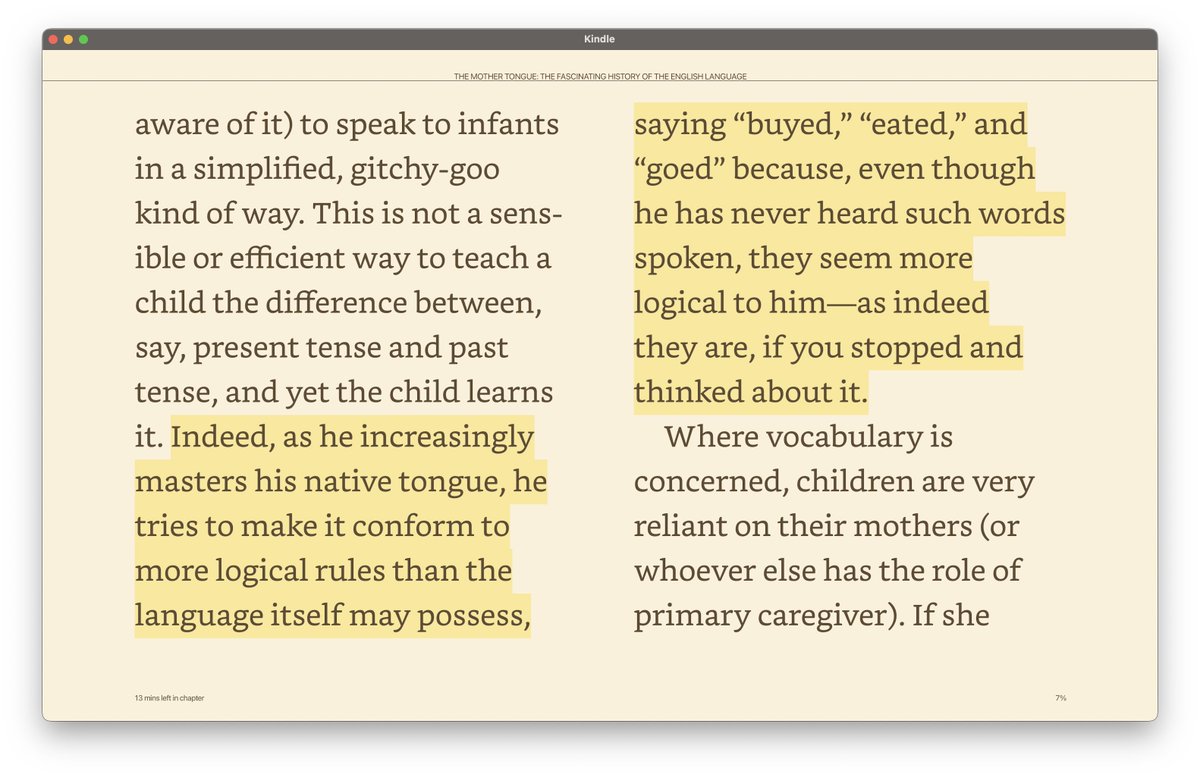 I can here only echo that mixture of affection and exasperation for the English language so well captured in Bill Bryson's eminently readable The Mother Tongue: English and How It Got That Way--a book that I look forward to handing to my kids in a few more years: