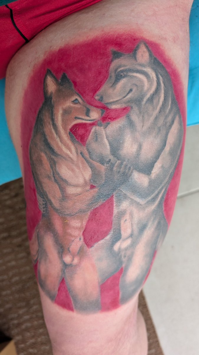 The last step is done. The lower body of Joliyad became a bit more "defined". The reddish color will get brighter after the skin has peeled off (one week later).
It's very nice. And finally all my babies are with me... ❤️