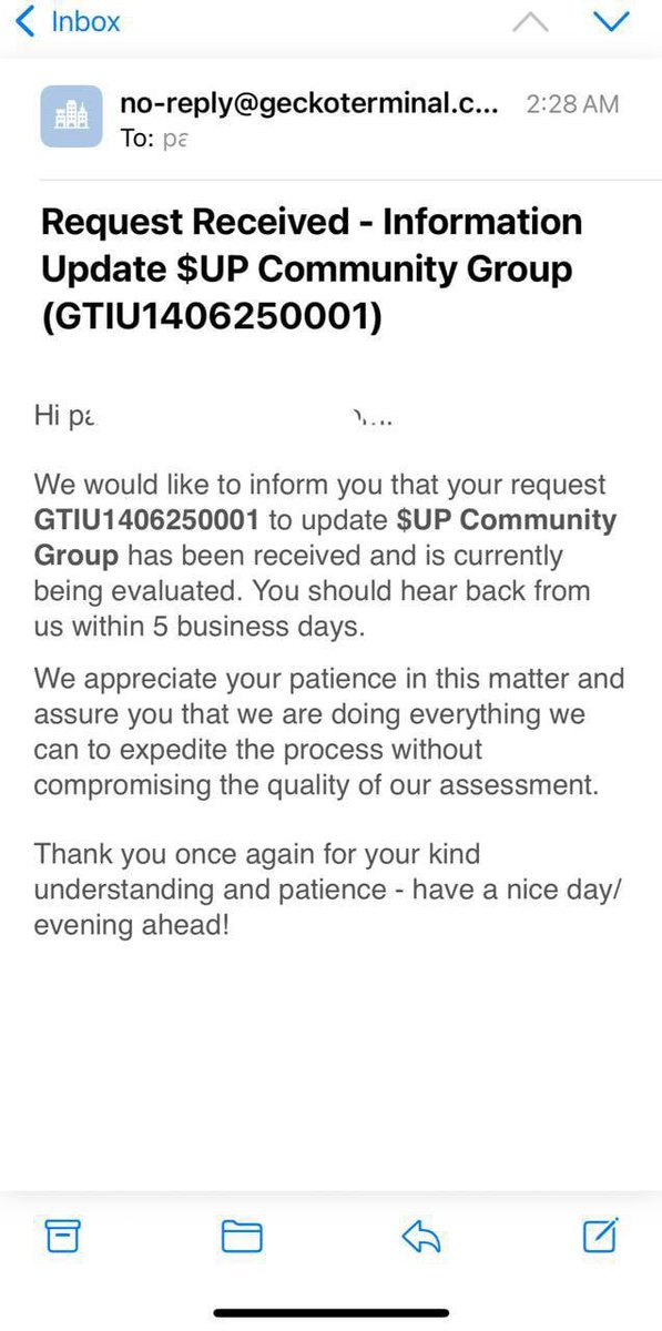 🦎 We’ve submitted our application to <a href="/GeckoTerminal/">GeckoTerminal</a> to update the $UP Community Group!

Another step forward in bringing visibility and credibility to LeveledUp.
App submitted. Eyes on. 🔍

Let’s keep climbing. 💚