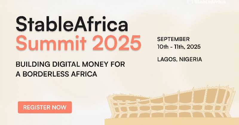 ade (@theaadedewe) on Twitter photo 🚨 Announcing StableAfrica Summit 2025!
Africa’s largest stablecoin conference 🇳🇬
📍 Lagos | Sept 10–11
Speakers. Builders. Beach Afterparty.
🎟️ 50% off Early Bird till June 30 — use KREDETE50OFF
stableafricasummit.com
Follow <a href="/Stablesafrica/">StableAfrica Summit</a> 👇 🚨 Announcing StableAfrica Summit 2025!
Africa’s largest stablecoin conference 🇳🇬
📍 Lagos | Sept 10–11
Speakers. Builders. Beach Afterparty.
🎟️ 50% off Early Bird till June 30 — use KREDETE50OFF
stableafricasummit.com
Follow <a href="/Stablesafrica/">StableAfrica Summit</a> 👇