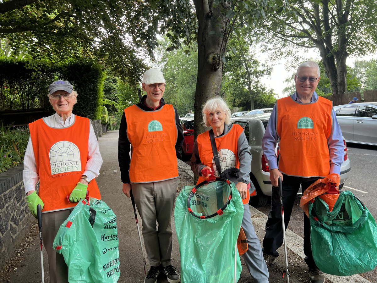 A great tidy up event around Highgate Station this weekend.   It’s interesting how much rubbish is now hidden by the summer plant growth. That’s where the litter-picker sticks really prove their worth!