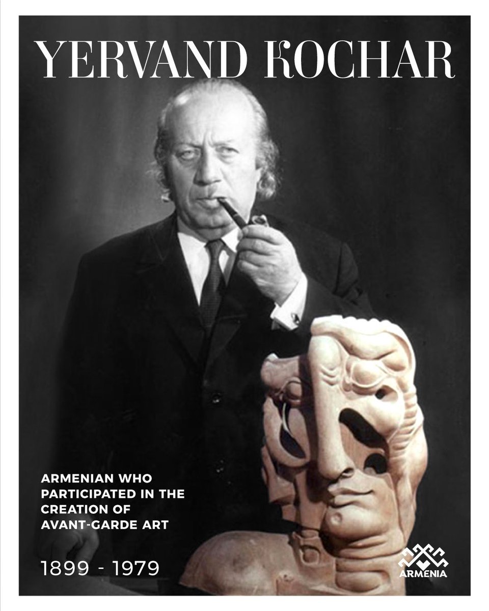 🖌️Yervand Kochar stands among giants of modern art: Picasso, Miró, Duchamp. He became active force in shaping avant-garde art &amp; developed artistic concept “Painting in Space”-bold fusion of painting &amp; sculpture, early form of 3D art

🏛️His legacy lives at Kochar Museum in Yerevan