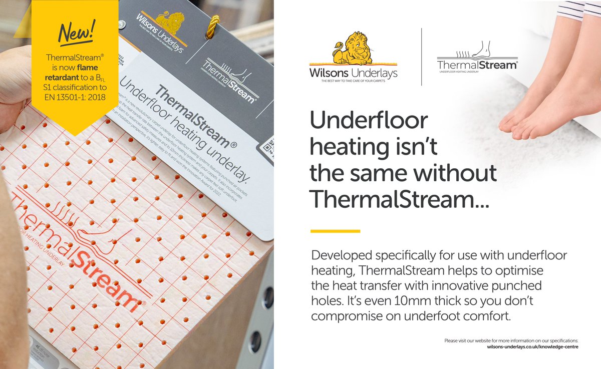 Get that summer heat all year around for your feet! ThermalStream is the underlay for underfloor heating that ensures optimum heat transfer - keeping your feet toasty and your energy bills down! Request a free sample today via sales@wilsons-group.com #underlay #thermalstream