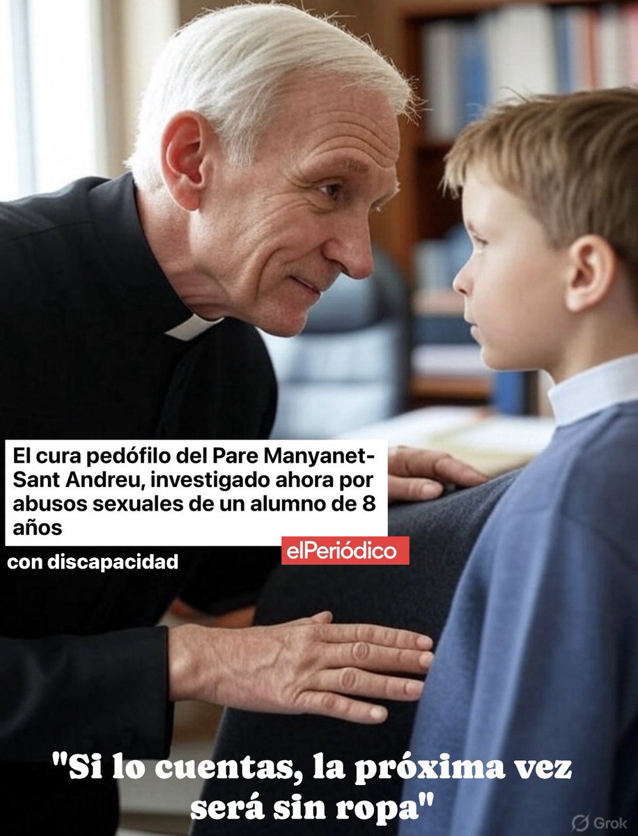 Denuncia por abusos sexuales de un menor de 8 años con discapacidad en el Manyanet Sant Andreu de Barcelona. El cura ya fue condenado por posesión de material pedófilo. El director del colegio negó que tuviera contacto con menores y está investigado por obstrucción a la justicia.