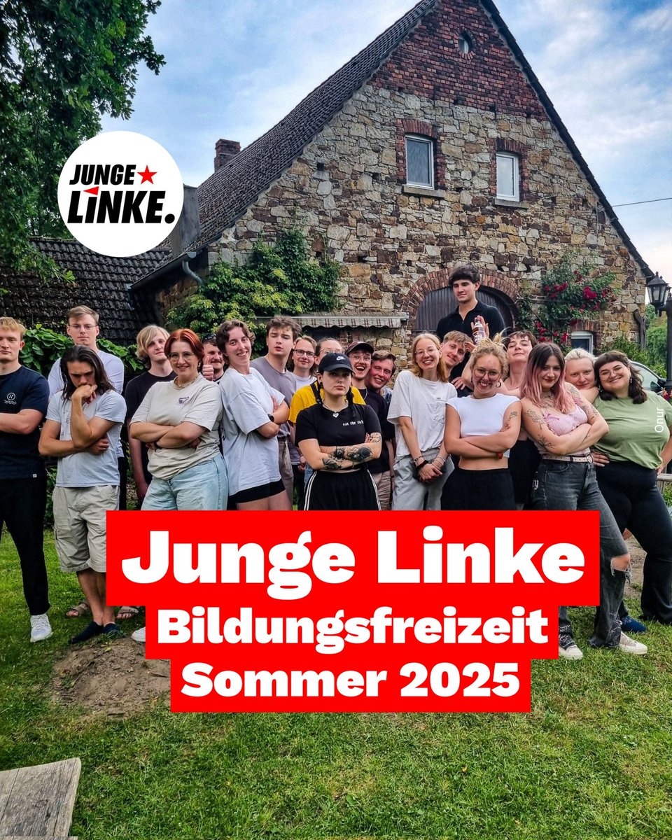JungeLinkeBi's tweet photo. Wahnsinn! Unsere Sommerbildungsfreizeit ist wie im Flug vergangen. Wir haben uns 3 Tage intensiv mit politischen Theorien und Idelogien beschäftigt. Von Liberalismus, Anararchismus, über verschiedene Faschismustheorien bis zu aktuellen Sozialismus Debatten. Es war ein Fest. ❤️ https://t.co/TWTN523u4j