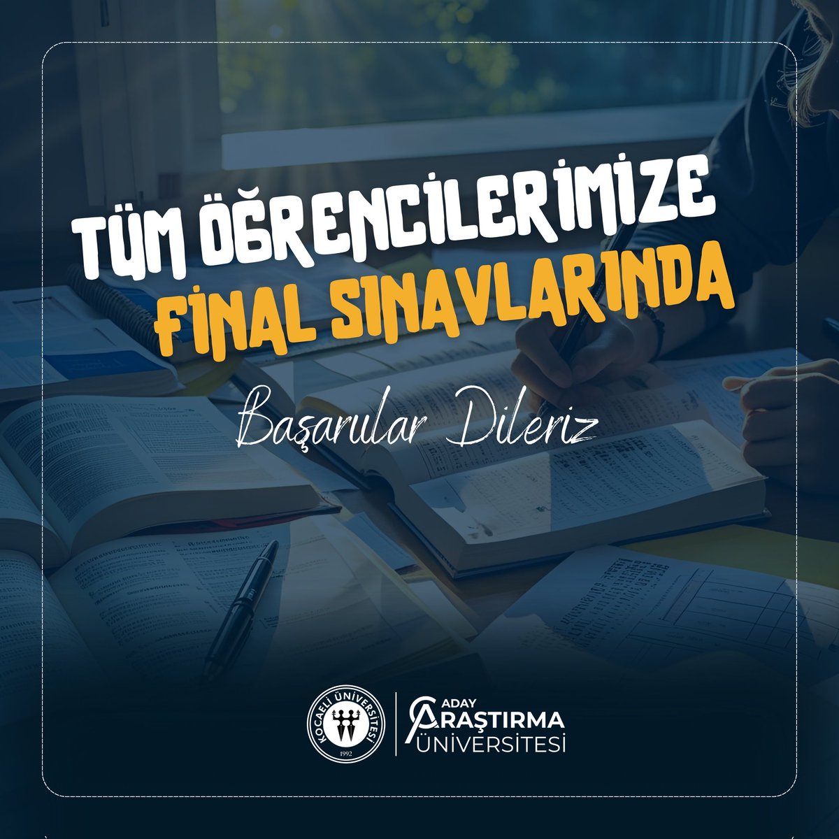 Final sınavlarında tüm öğrencilerimize başarılar diliyoruz. 💪📚

#KocaeliÜniversitesi
#finaller
#finalhaftası