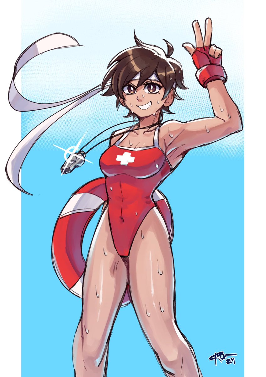 I need to do a redraw of this lifeguard sakura from last year 🤔