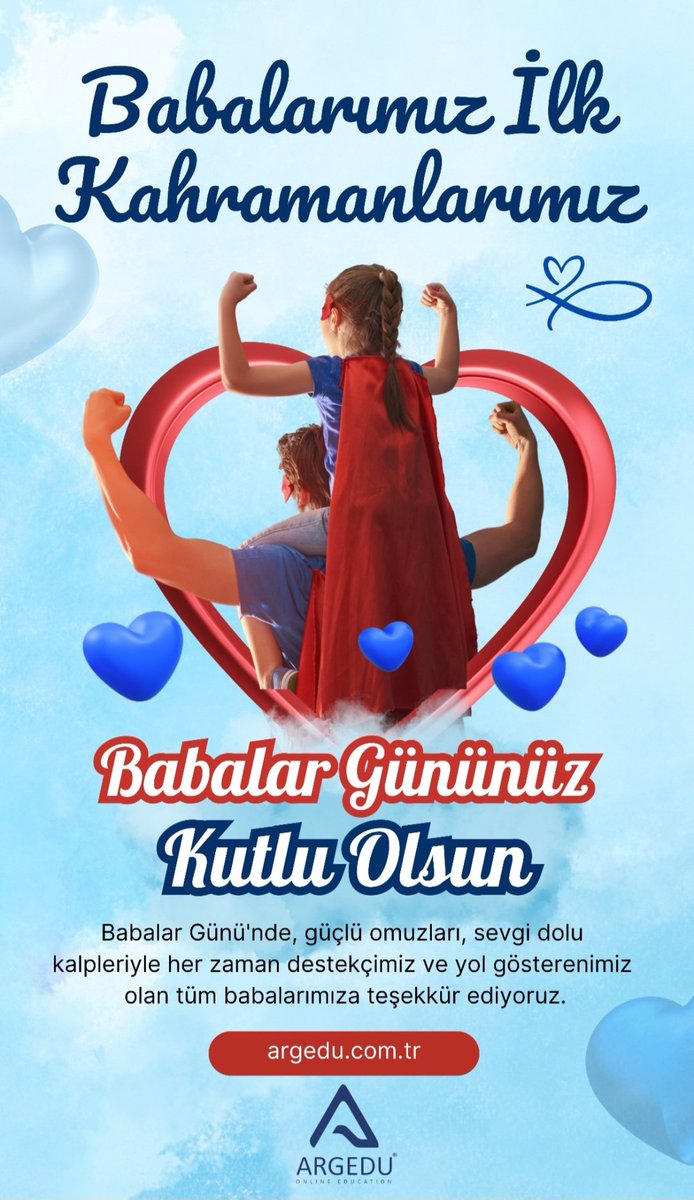 Babalarımız İlk Kahramanlarımız...

Babalar Günü'nde, güçlü omuzları, sevgi dolu kalpleriyle her zaman destekçimiz ve yol gösterenimiz olan tüm babalarımıza teşekkür ediyoruz.

#BabalarGünü #babalargünü #baba #FathersDay #fathersday #father #argedu #dijitalokul #otomasyon #eğitim