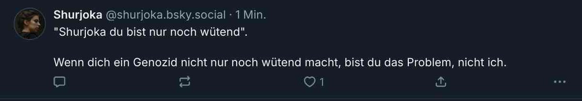 Shurjoka... du bist seit Jahren nur noch wütend. Ich glaube das Problem bist eher doch du...