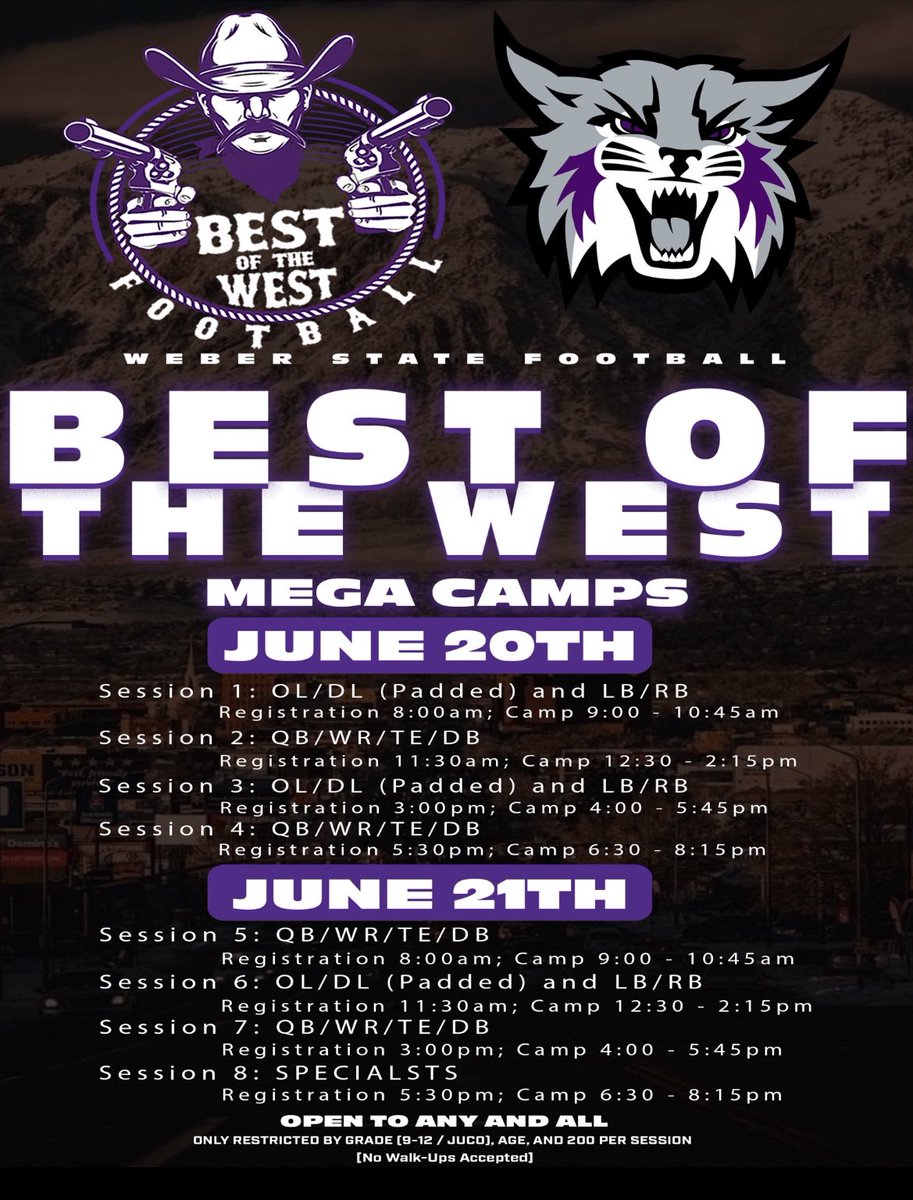 CarterEdmonds76's tweet image. I will be at Weber state both days for the padded OL camp. Can’t wait to work! @vacafootball @CoachMike_Silva @WPlemons