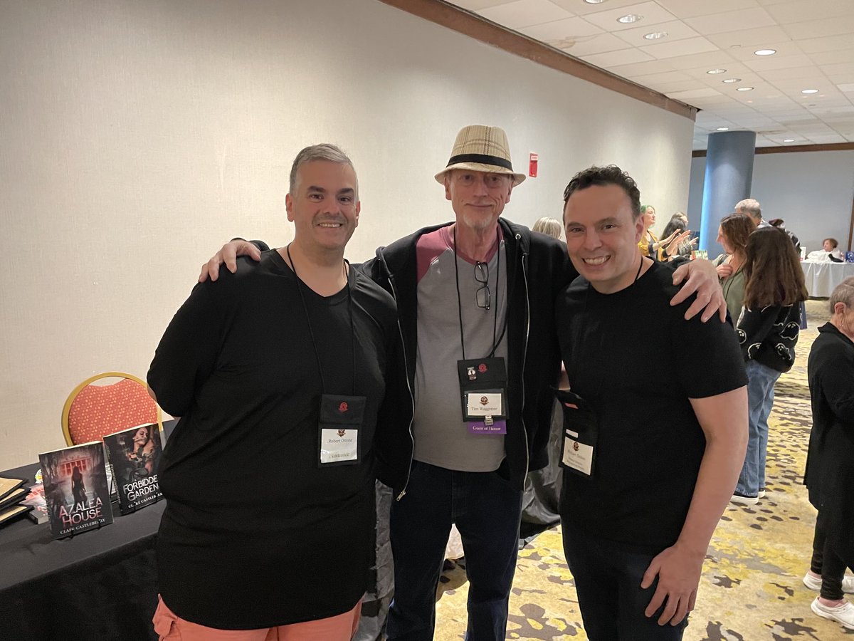 With two of my favorite authors and humans Robert P. Ottone and Tim Waggoner. I couldn’t ask for two better people to represent ⁦<a href="/WRDStories/">Winding Road Stories</a>⁩. #StokerCon