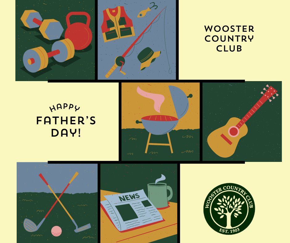Here’s to the dads who can hit a perfect shot—and always deliver even better dad jokes! Wishing you a Happy Father’s Day from all of us at Wooster Country Club!