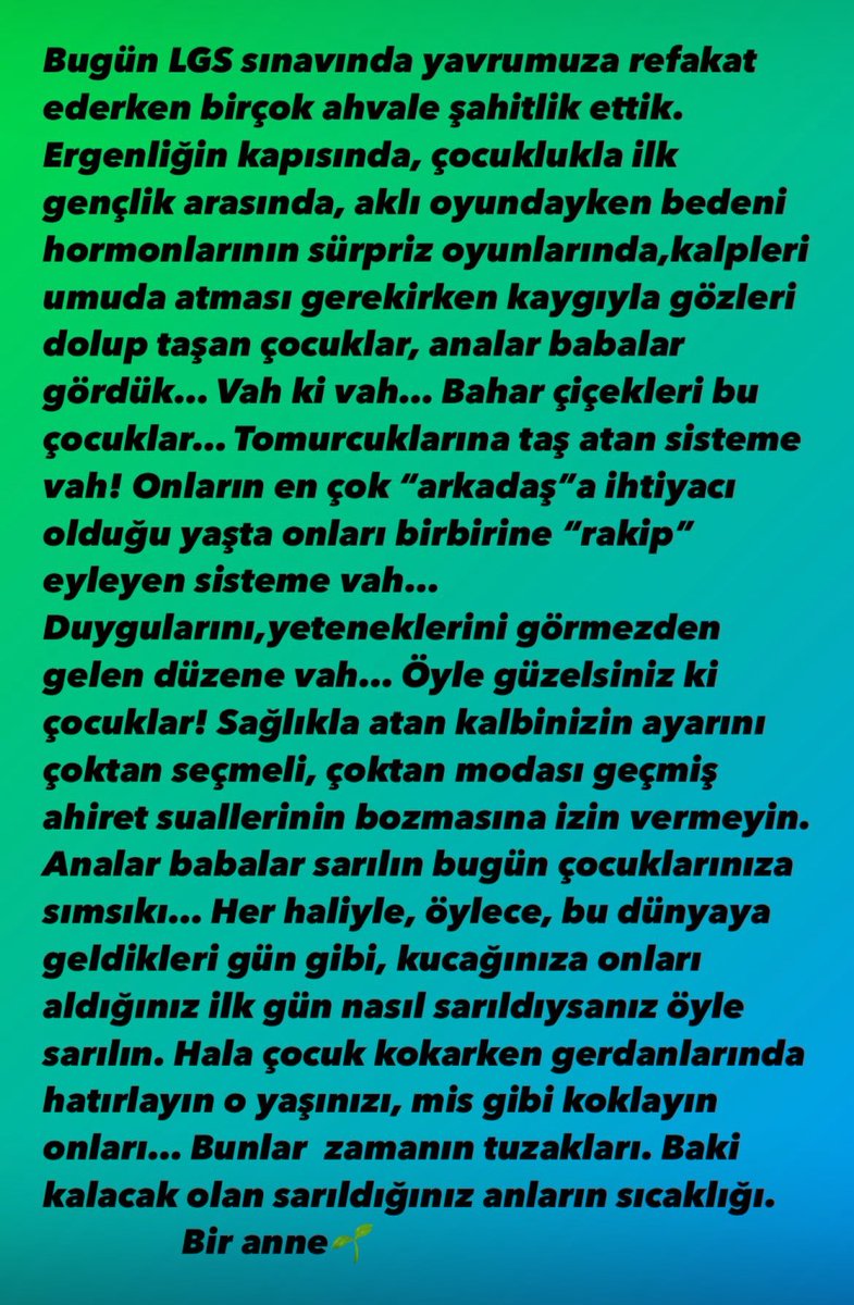 Bugünden… Kalbimden…