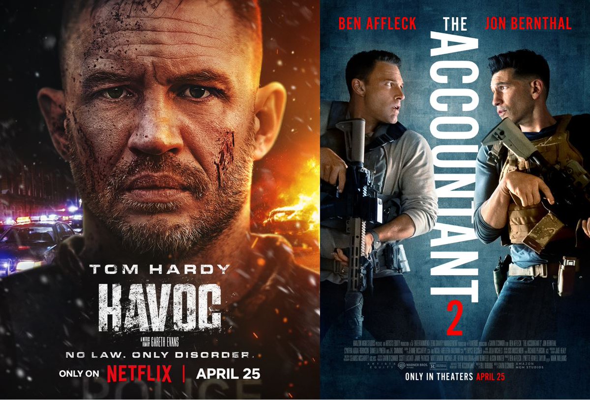 Havoc com Tom Hardy e Timothy Oliphant parece ruim mas é muito bom, fazia tempo que não via tiroteios tão doidos num filme. The Account 2 é uma merda colocaram o Jon Bernthal com o Ben Affleck ai tentaram Fazer umas gracinha e saiu um filme tosco até o osso