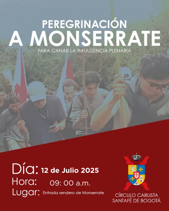 carlismoes's tweet image. Colombia: peregrinación a Monserrate
carlismo.es/colombia-pereg…